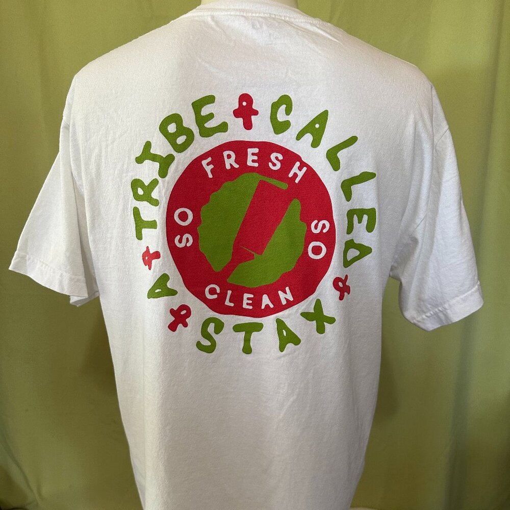 Stax Tribe Called Stax Men's White T Shirt Size Large Guam Hagatna Cotton